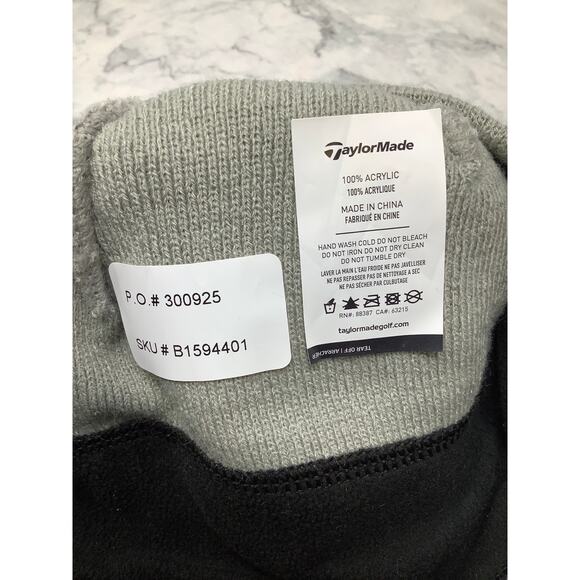 Taylor Made Men's Gray Beanie Hat Embroidered Logo Knit Casual Winter L25-12 - Picture 8 of 8